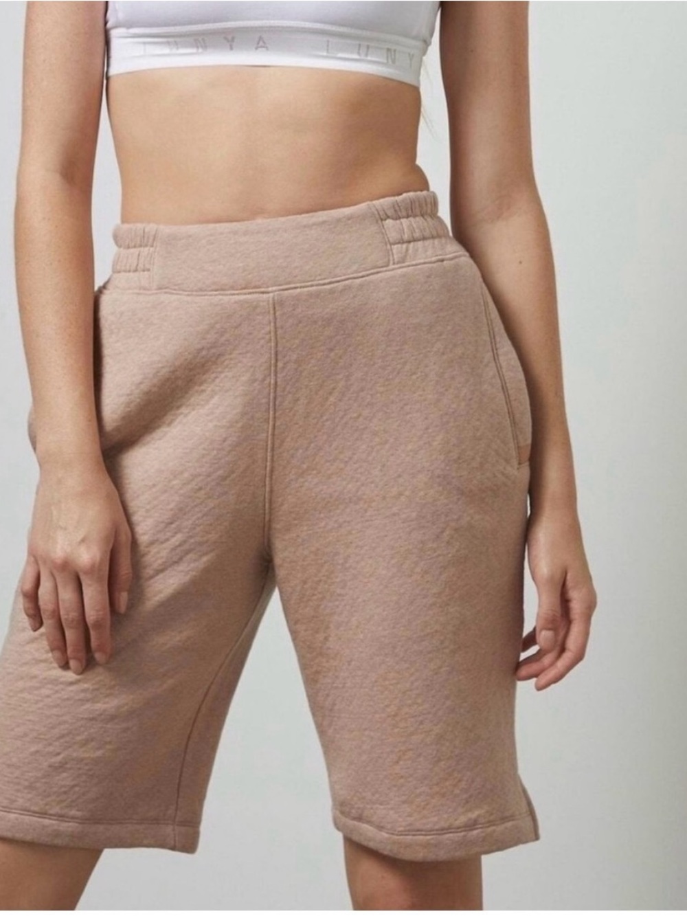 Lunya Restore Double Faced Oatmeal Shorts M